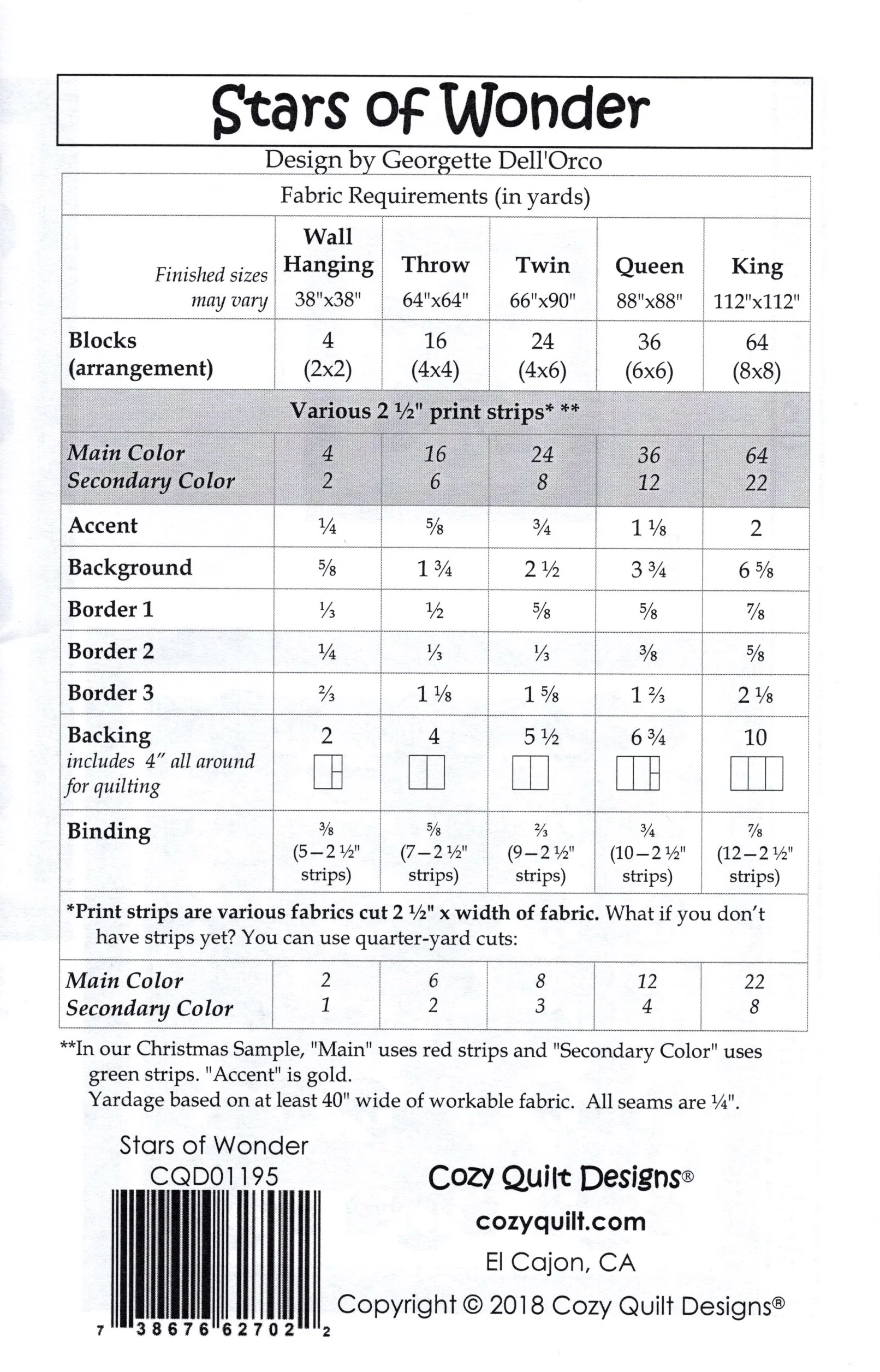 STARS OF WONDER - Cozy Quilt Designs Pattern - Image 2
