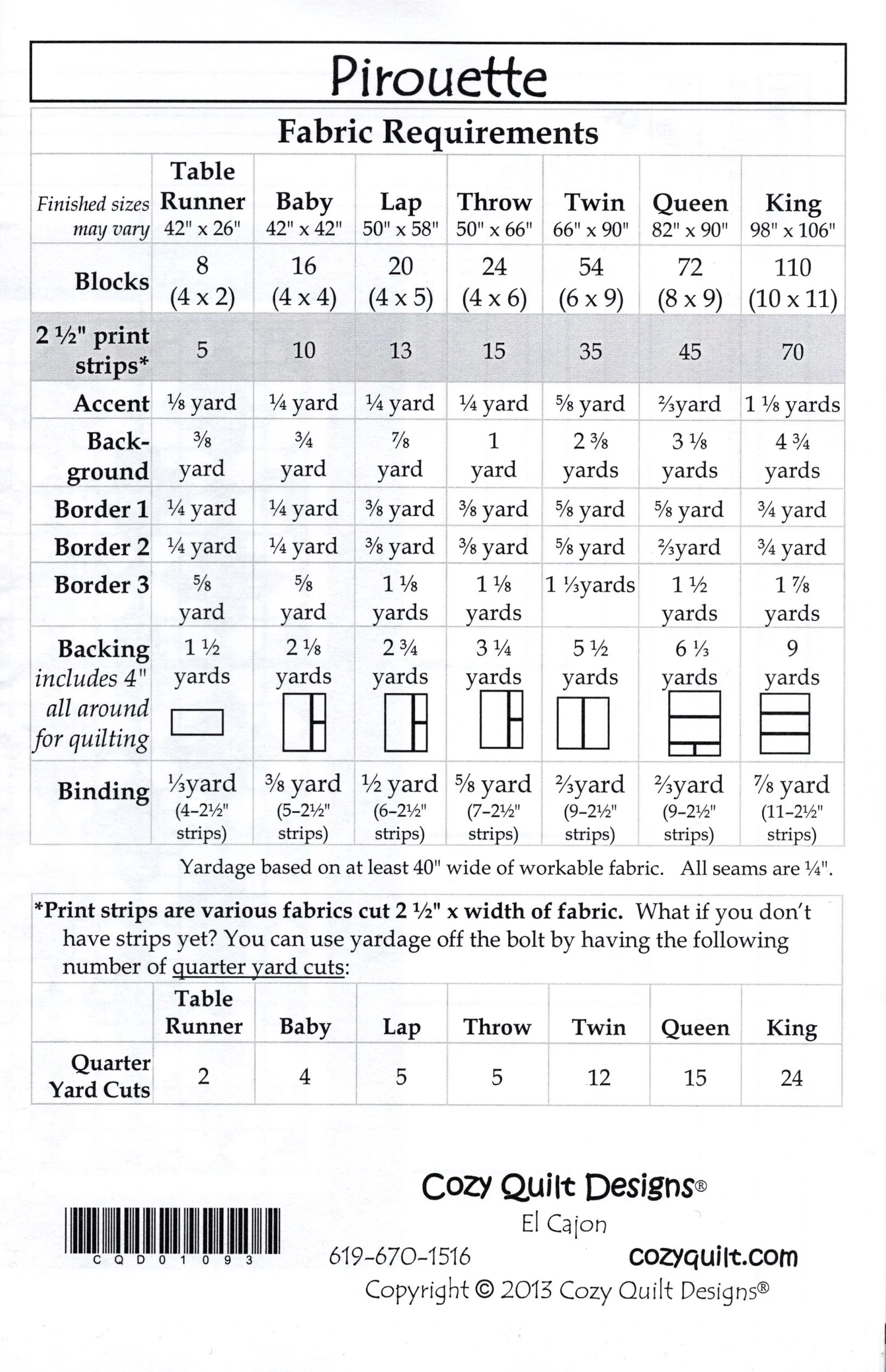 PIROUETTE - Cozy Quilt Designs Quilt Pattern - Image 2