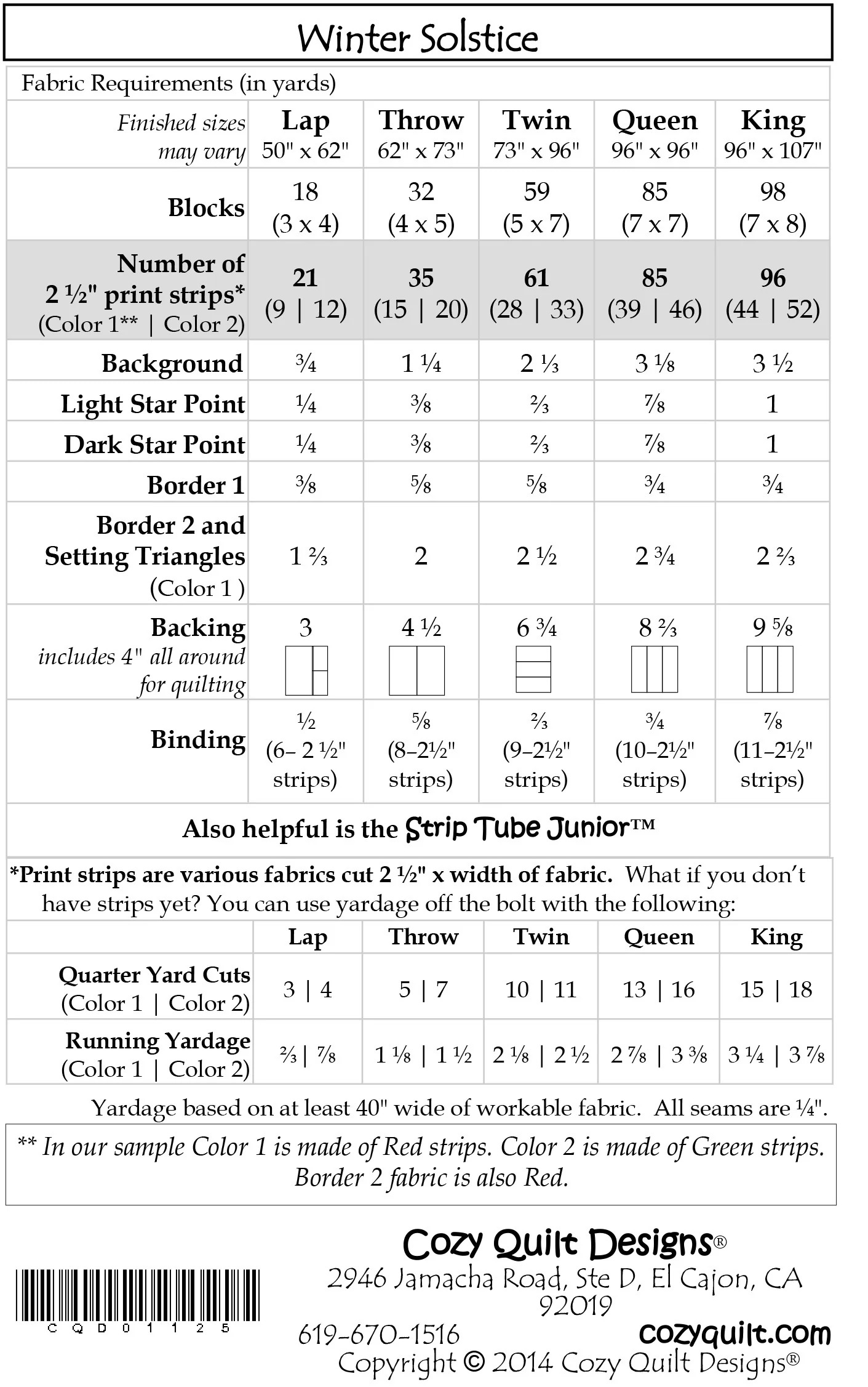 WINTER SOLSTICE - Cozy Quilt Designs Pattern - Image 2
