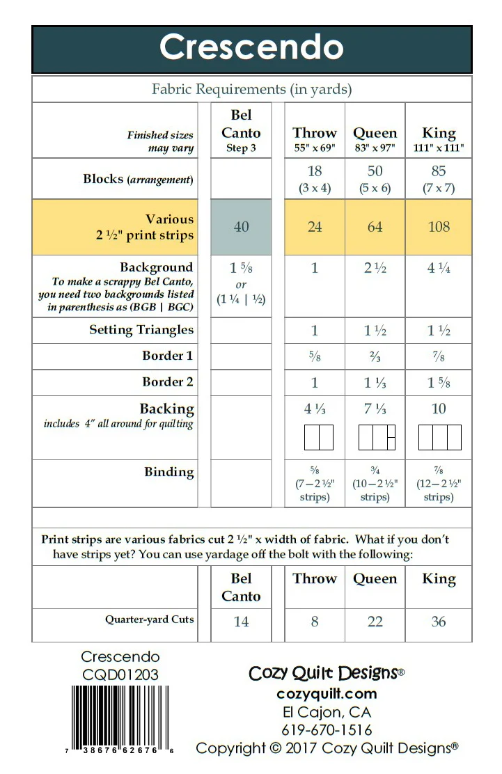 CRESCENDO - Cozy Quilt Designs Pattern - Image 2