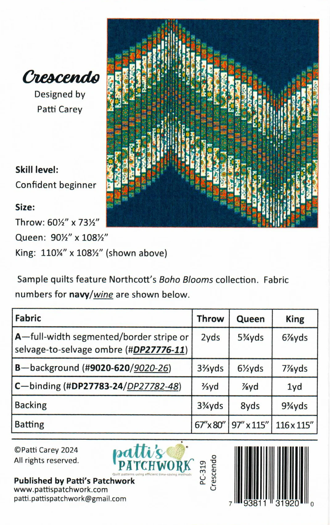 CRESCENDO - Patti's Patchwork Pattern - PTN3426 - Image 2