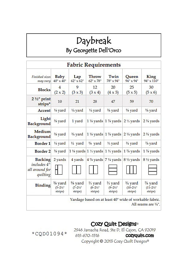 DAYBREAK - Cozy Quilt Designs Pattern - Image 2