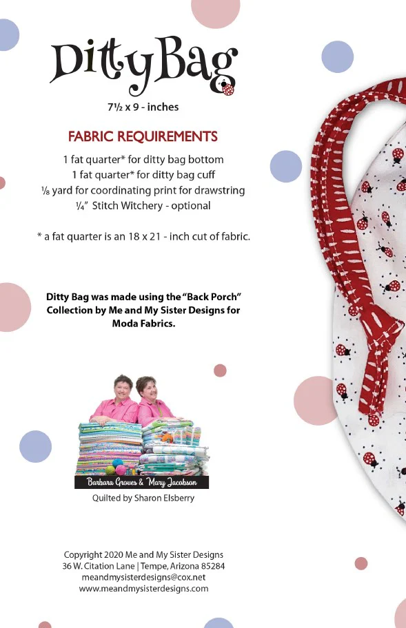 DITTY BAG - Me & My Sister Designs Pattern DIGITAL DOWNLOAD - Image 2