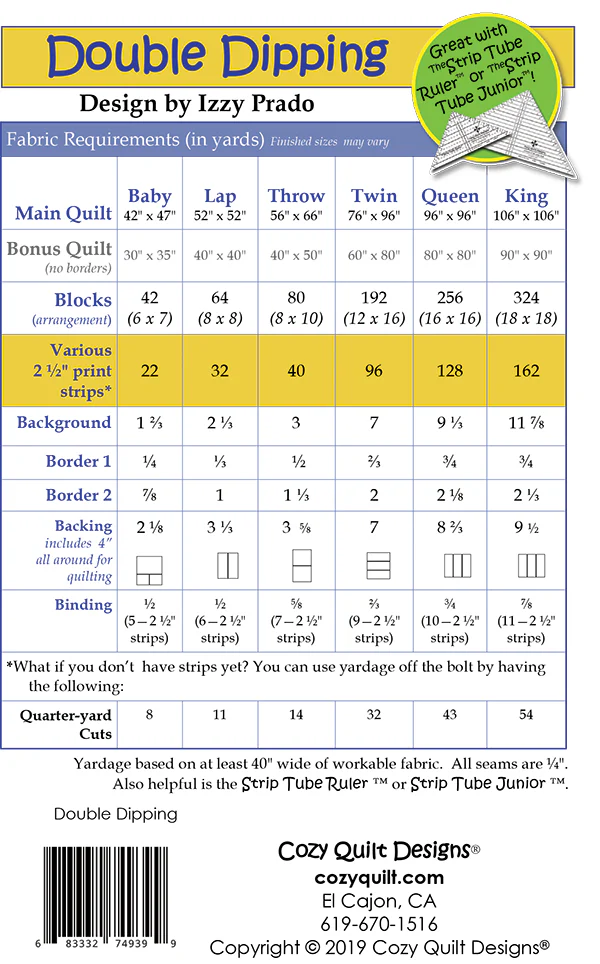 DOUBLE DIPPING - Cozy Quilt Designs Pattern - Image 2