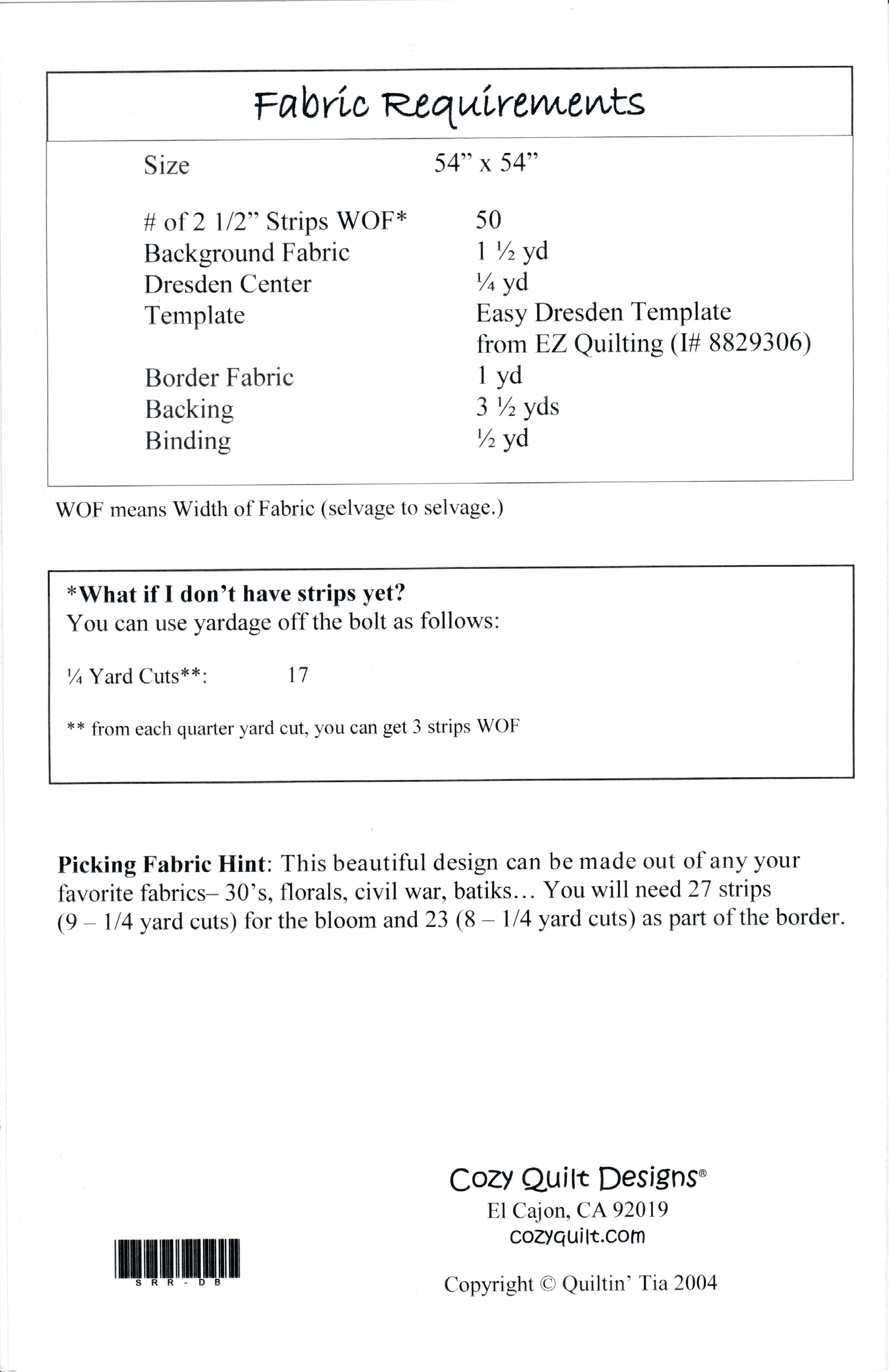 DRESDEN BLOOM - Cozy Quilt Design Pattern - Image 2