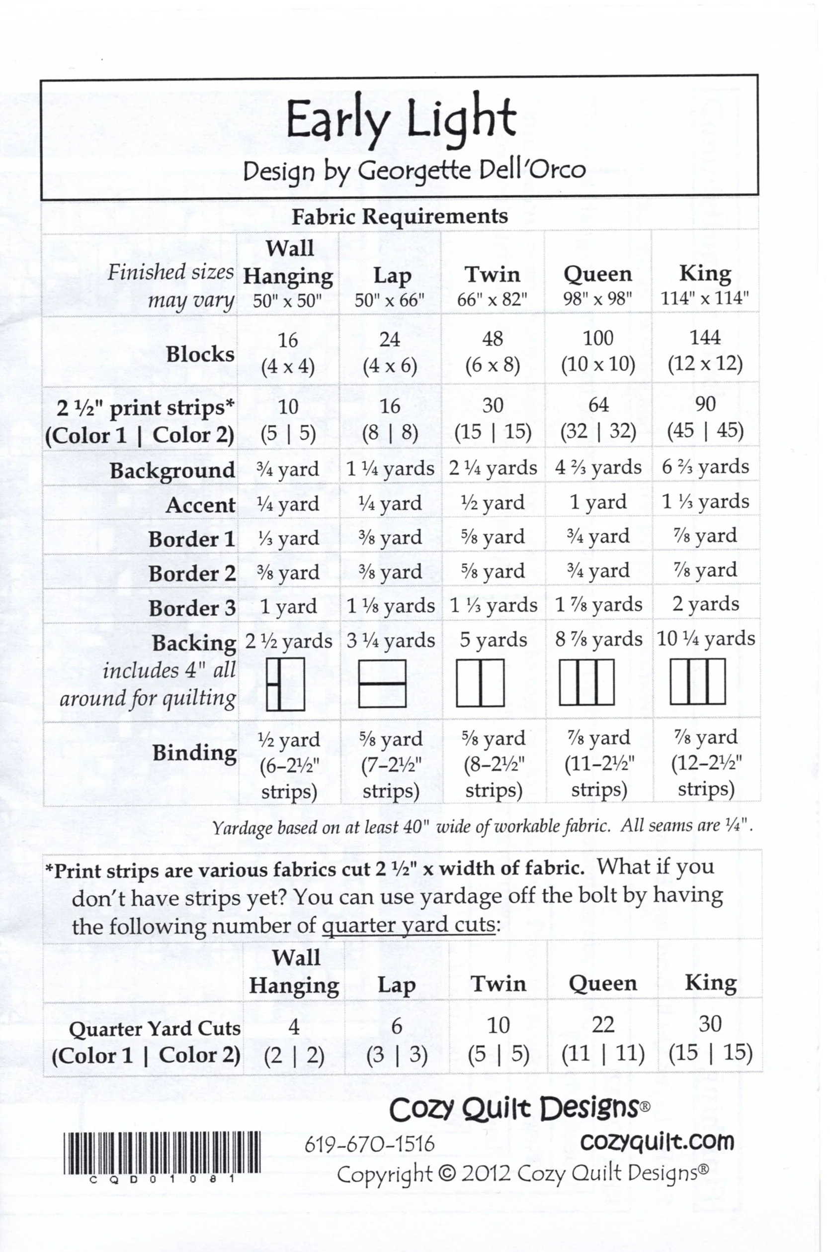 EARLY LIGHT - Cozy Quilt Designs Pattern DIGITAL DOWNLOAD - Image 2