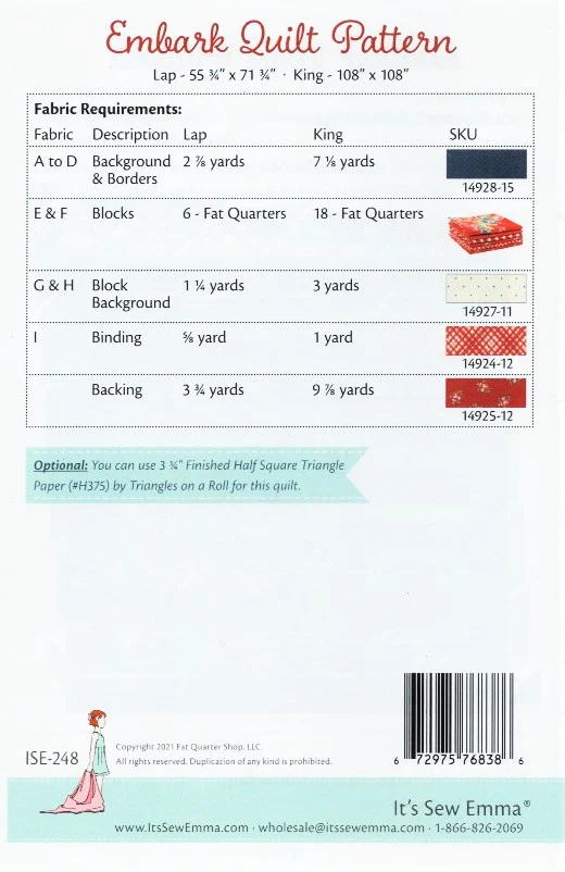EMBARK - It's Sew Emma Quilt Pattern ISE-248 - Image 2