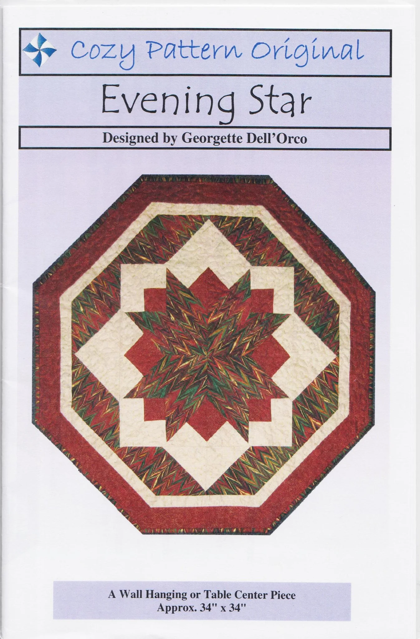 EVENING STAR - Cozy Quilt Design Pattern DIGITAL DOWNLOAD