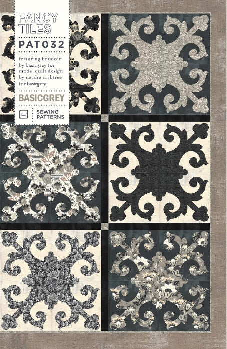 FANCY TILES - BASICGREY Quilt Pattern 032 DIGITAL DOWNLOAD