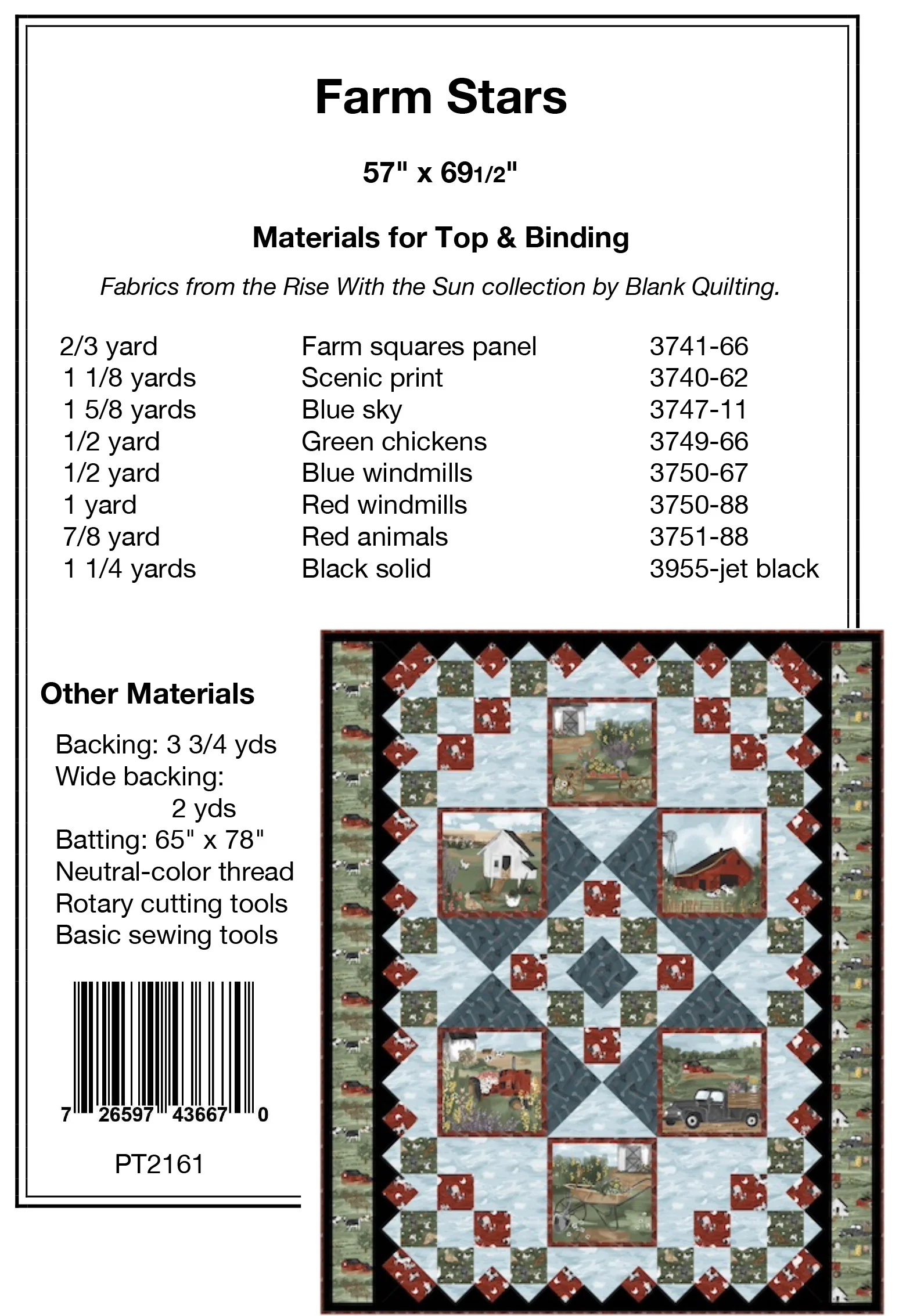 FARM STARS - Pine Tree Country Quilts Pattern - DIGITAL DOWNLOAD - Image 2