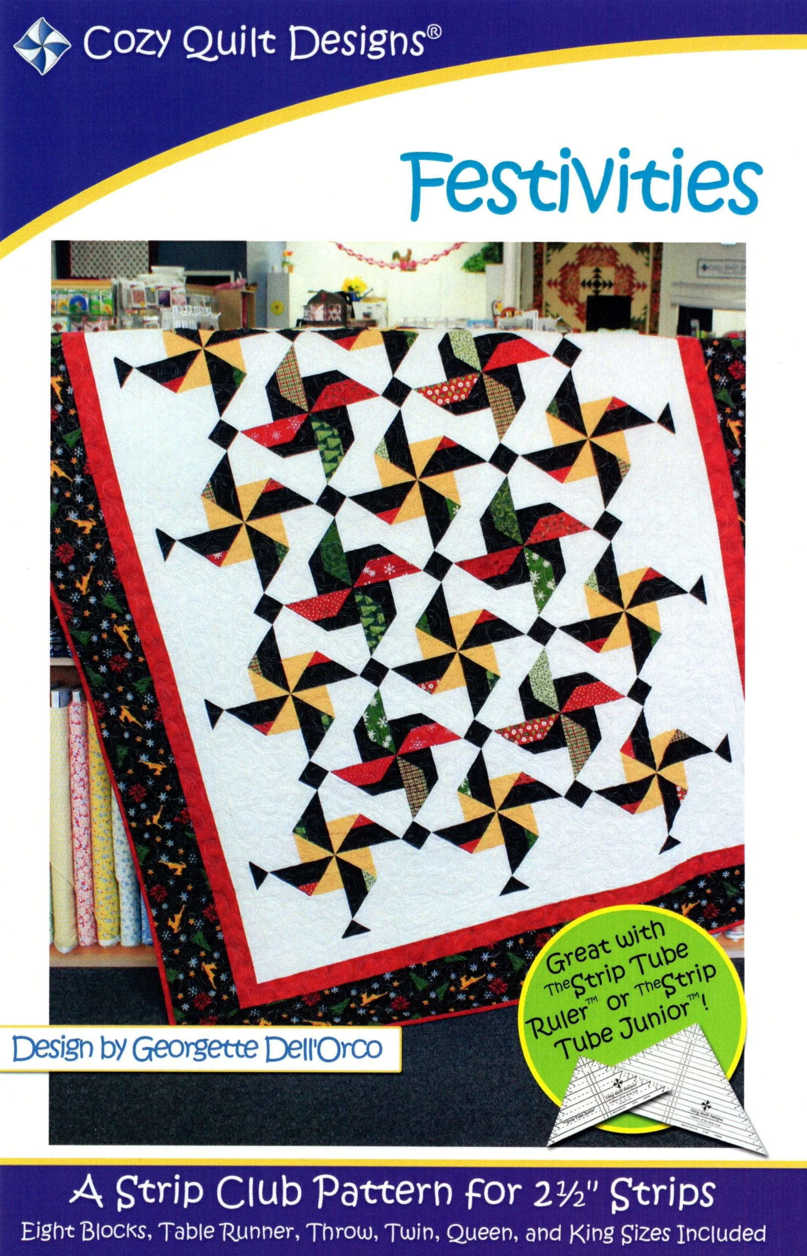 FESTIVITIES - Cozy Quilt Designs Pattern DIGITAL DOWNLOAD