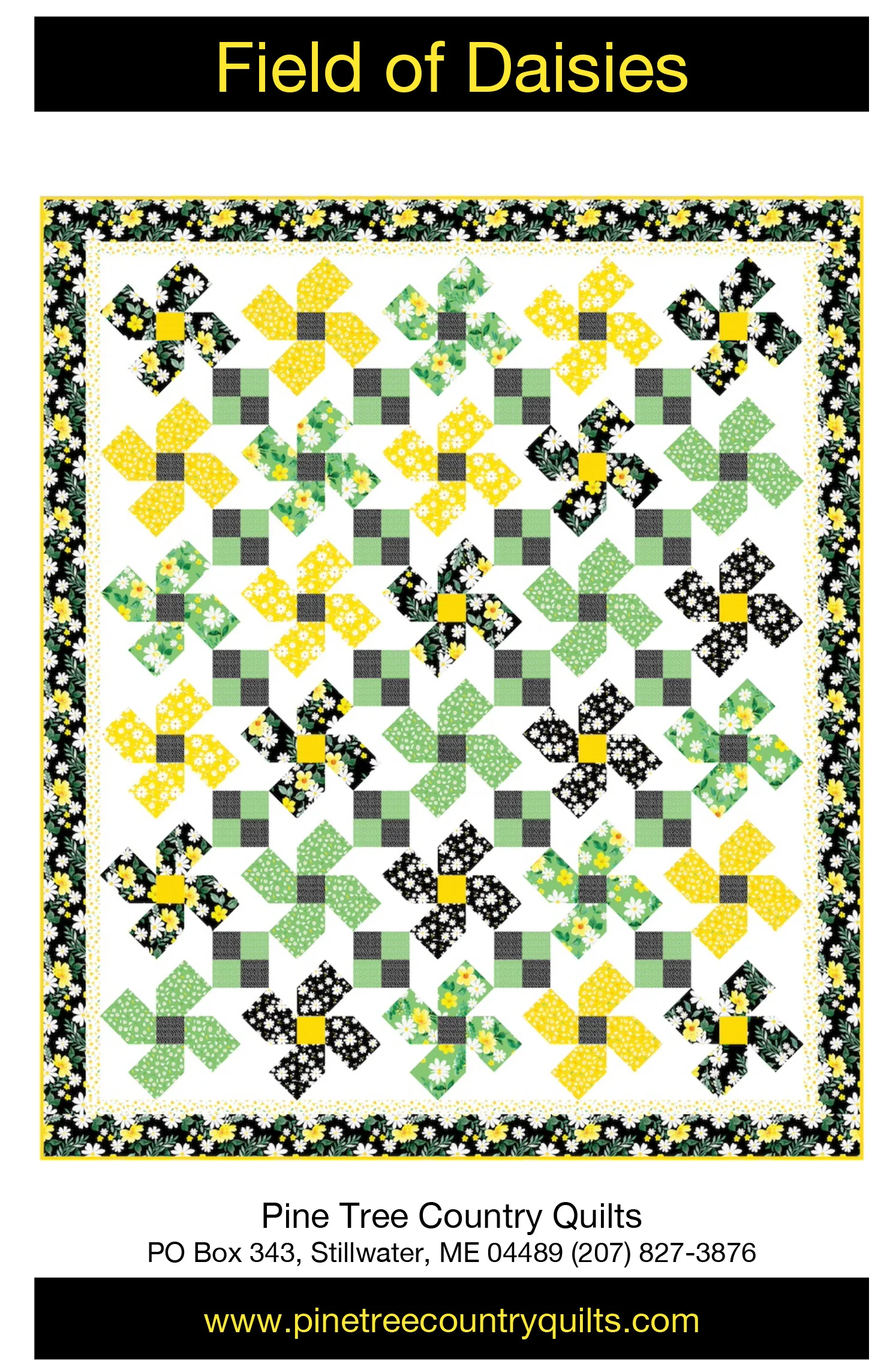 FIELD OF DAISIES - Pine Tree Country Quilts Pattern - DIGITAL DOWNLOAD