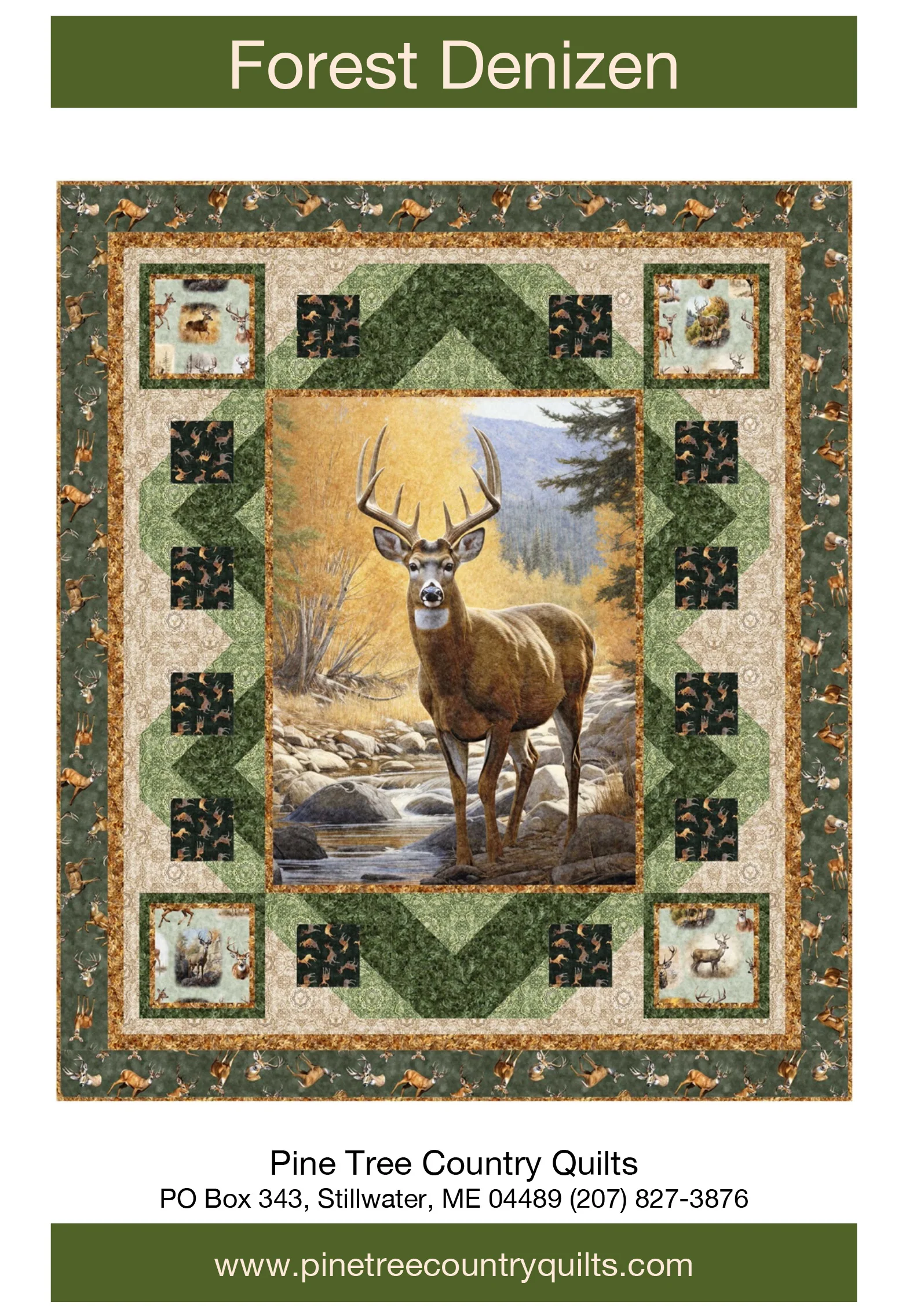FOREST DENIZEN - Pine Tree Country Quilts Pattern - DIGITAL DOWNLOAD