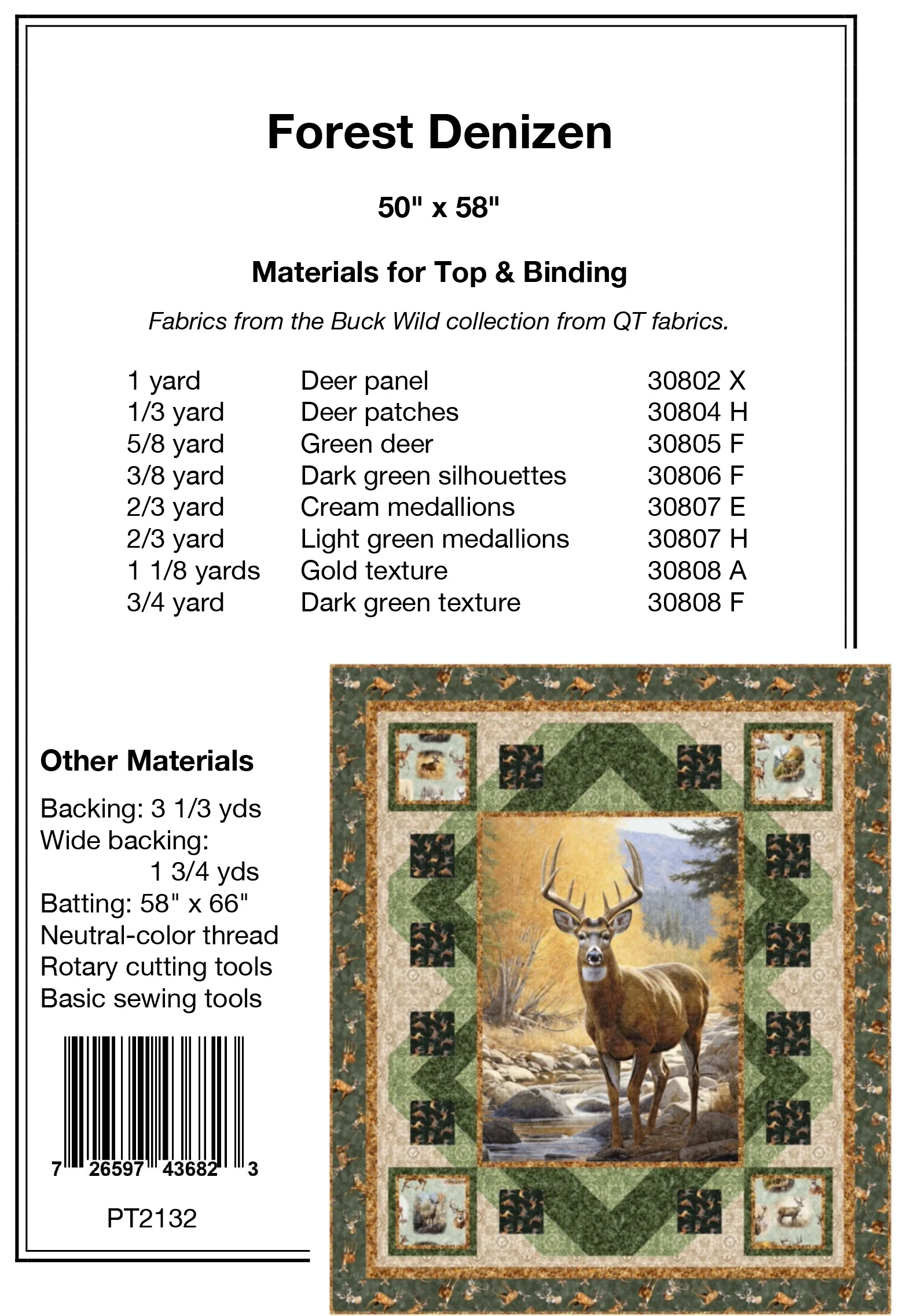 FOREST DENIZEN - Pine Tree Country Quilts Pattern - DIGITAL DOWNLOAD - Image 2