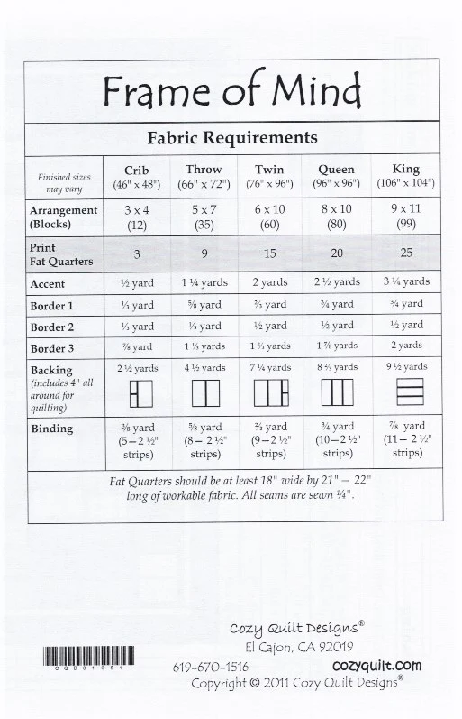 FRAME OF MIND - Cozy Quilt Designs Pattern DIGITAL DOWNLOAD - Image 2