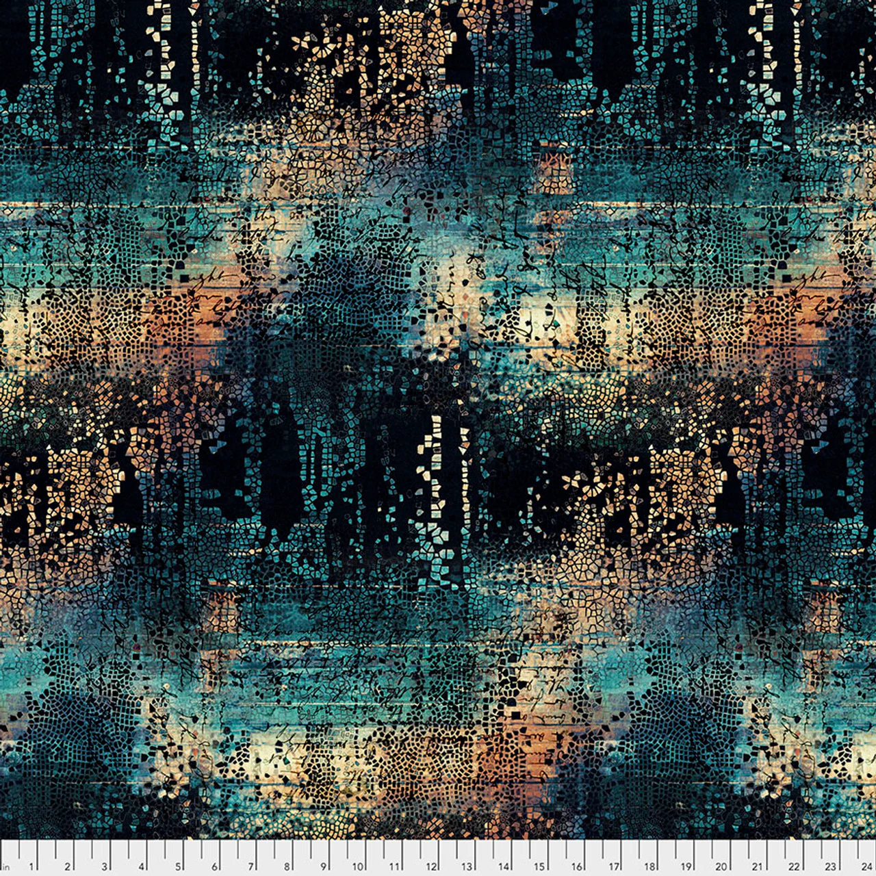 Free Spirit Abandoned PWTH130 Indigo Fractured Mosaic By The Yard