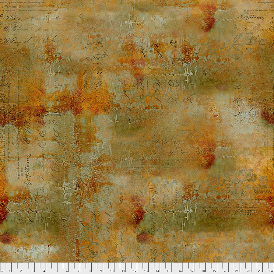 Free Spirit Abandoned PWTH135 Sienna Writing Specimen By The Yard