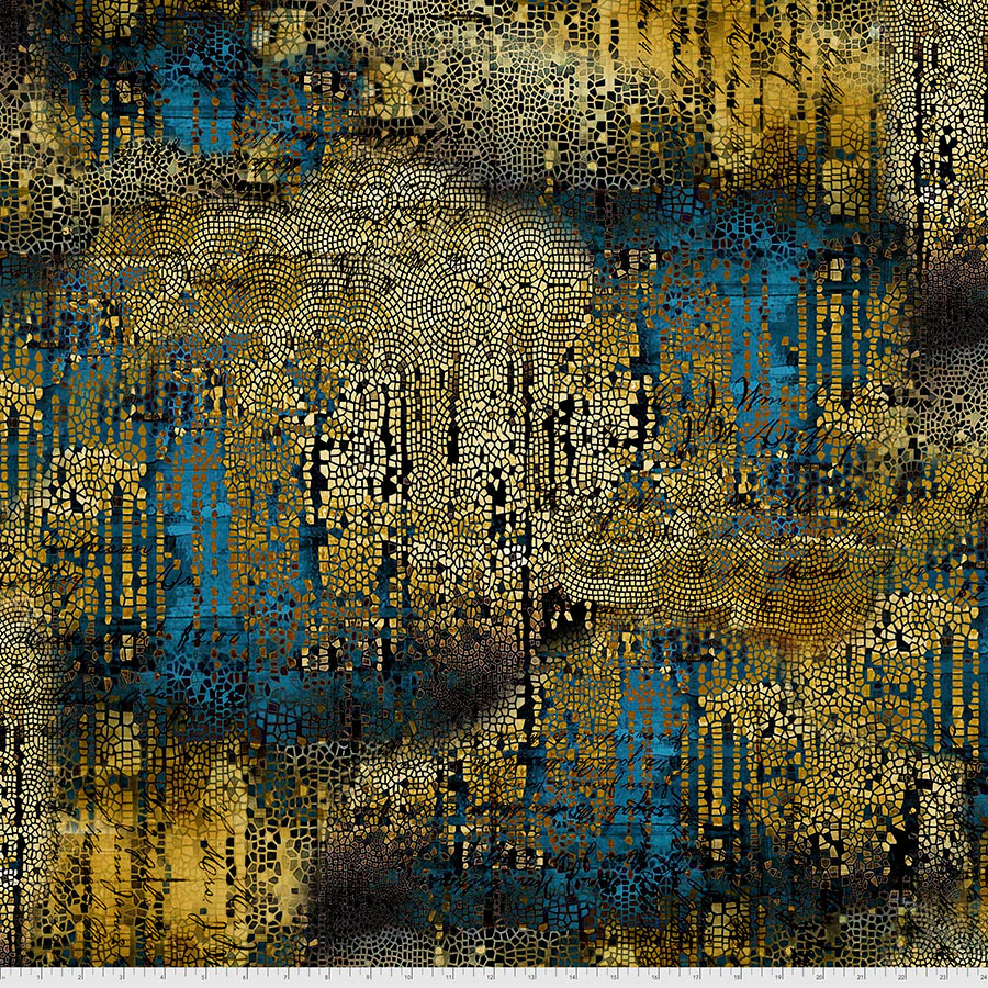 Free Spirit Abandoned PWTH140 Gold Gilded Mosaic By The Yard