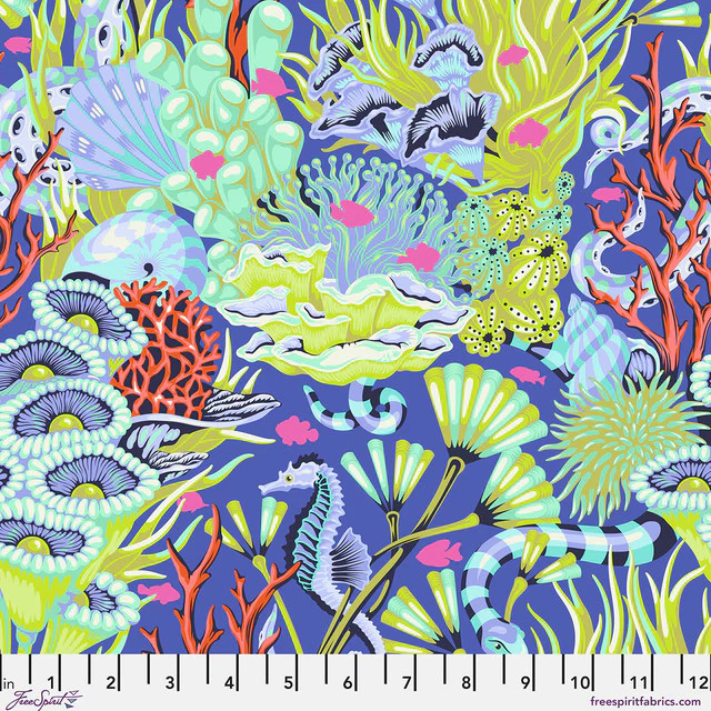Free Spirit Floral Reef PWTP264 Marine Reef What You Sew By The Yard