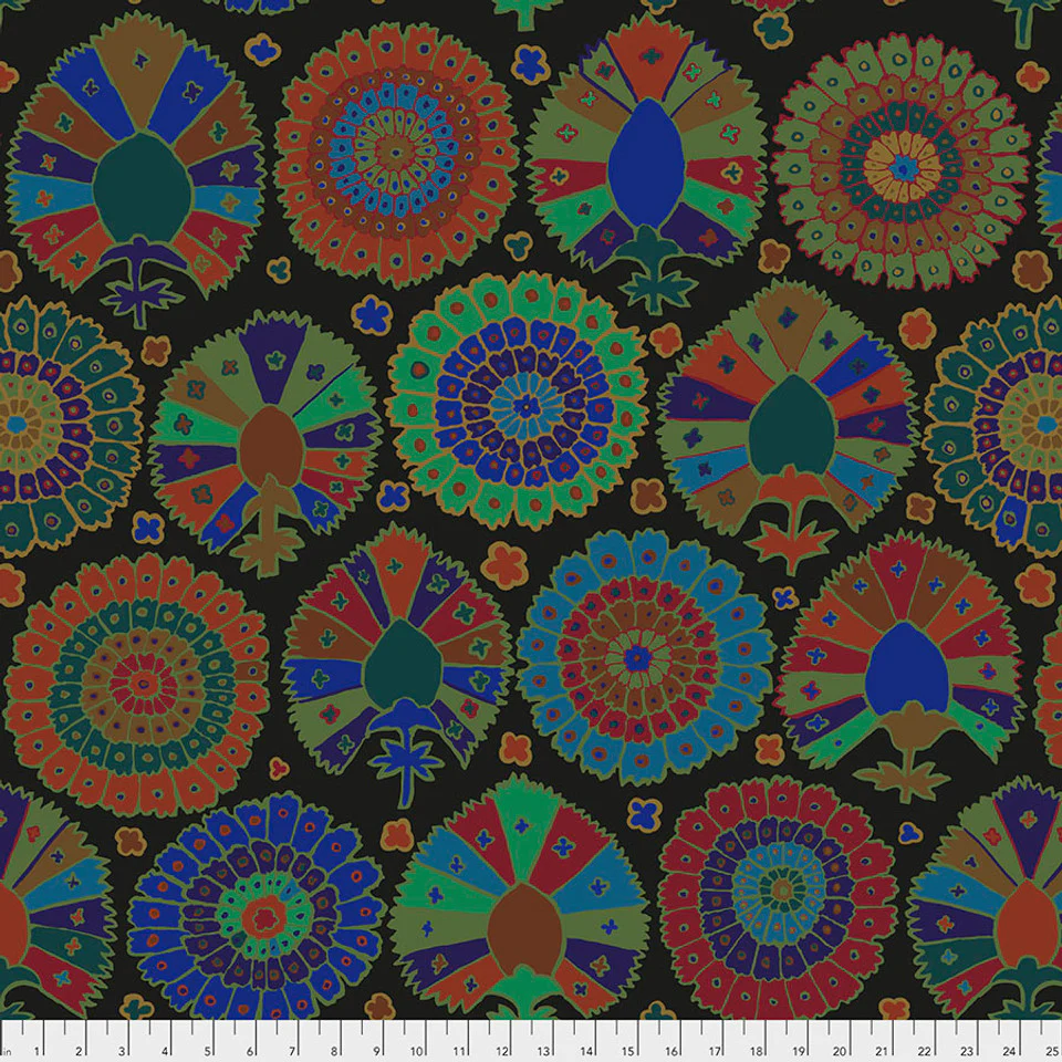 Free Spirit Kaffe Fassett Collective PWGP081 Black Turkish Delight By The Yard