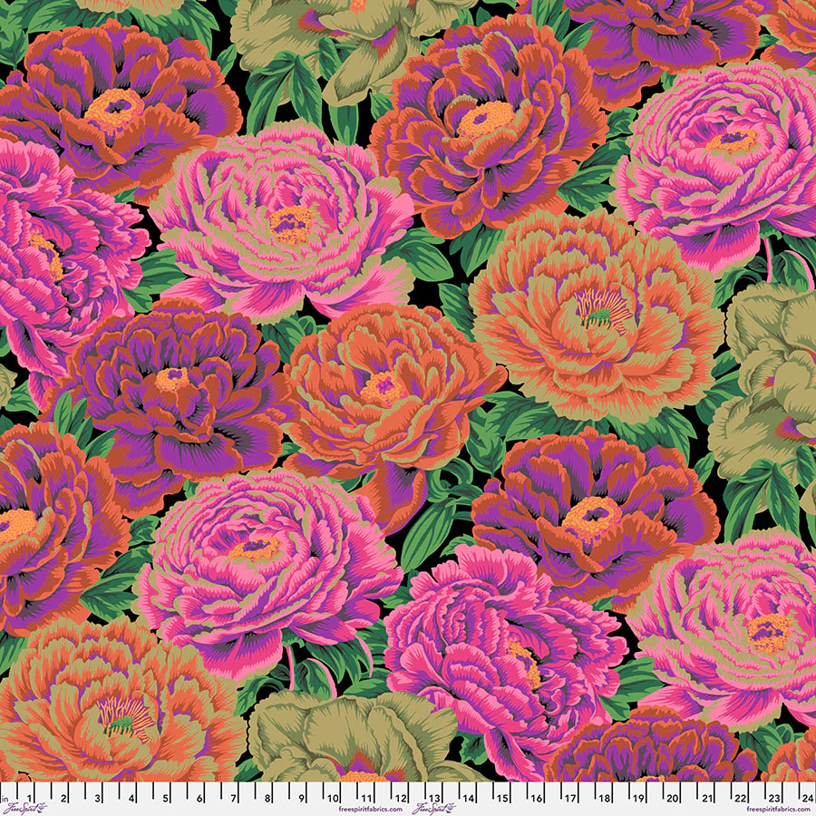 Free Spirit Kaffe Fassett Collective PWPJ136 Red Tibetan Peony By The Yard