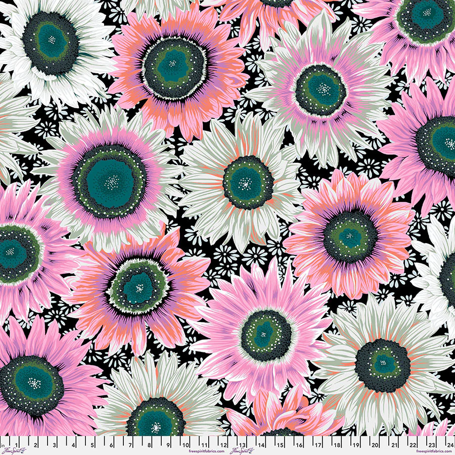 Free Spirit Kaffe Fassett EXTRA WIDE QBPJ006 Black Van Gogh 108" WIDE - 3 YARD CUT