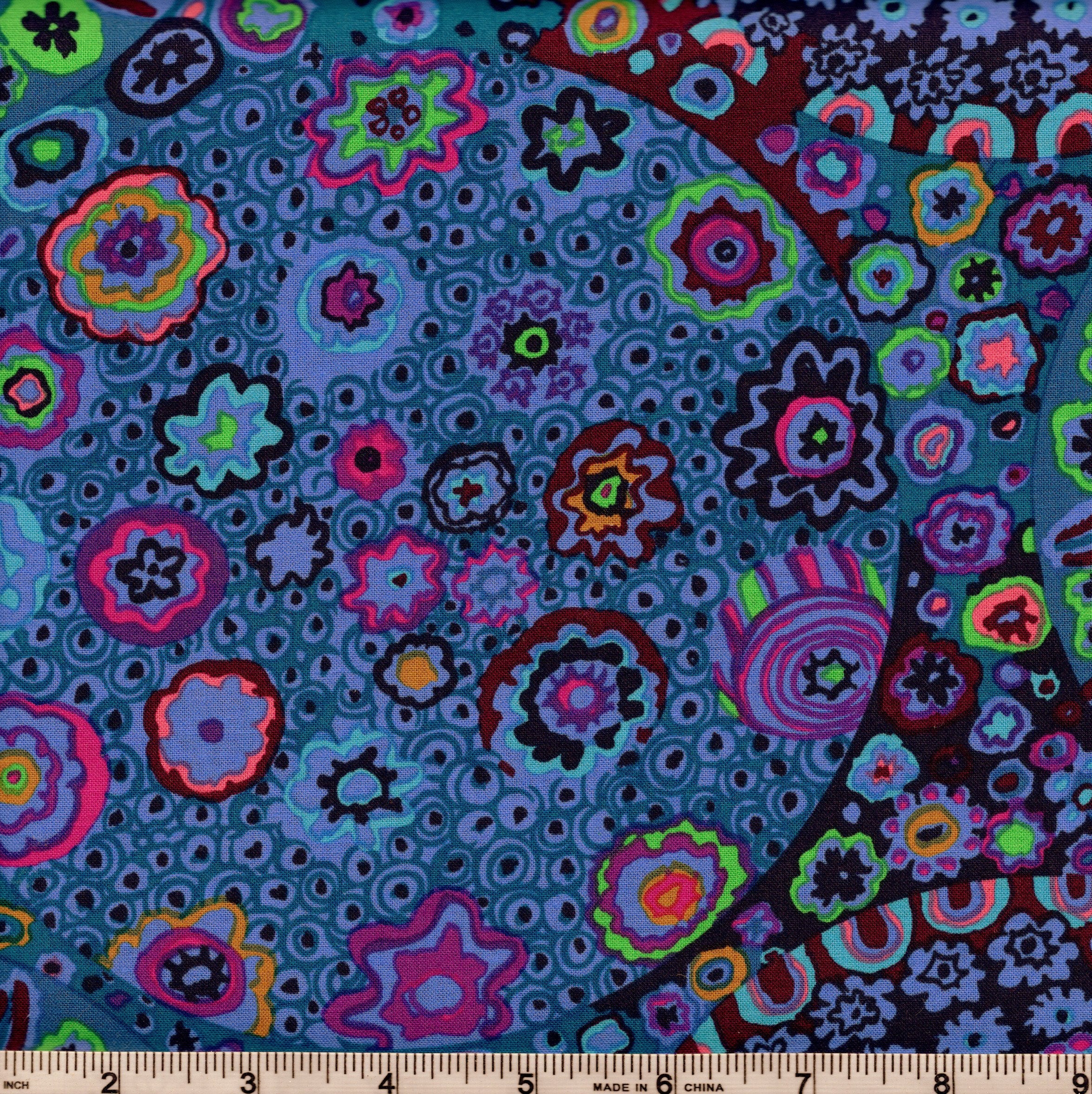 Free Spirit Kaffe Fassett Collective GP92 Blue Millefiore By The Yard