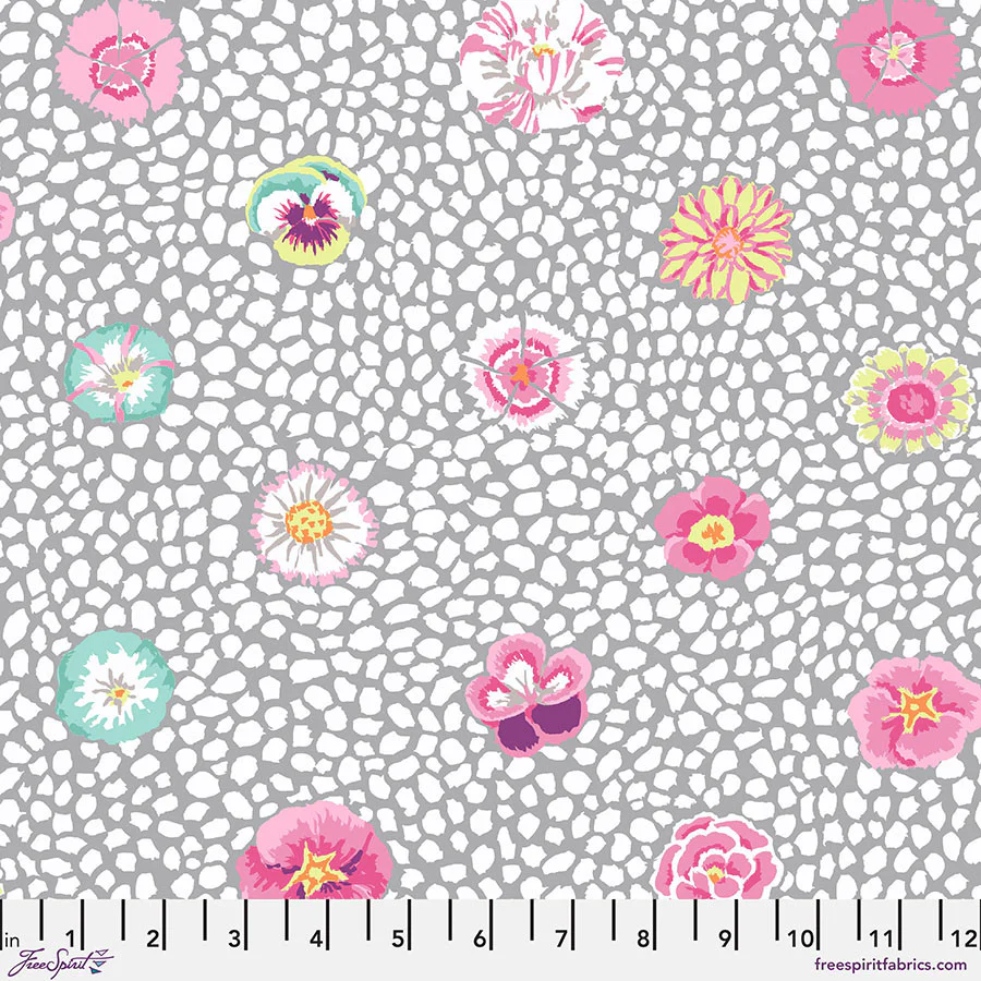 Free Spirit Kaffe Fassett PWGP059 Grey Guinea Flower By The Yard