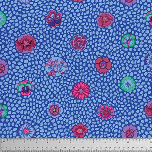 Free Spirit Kaffe Fassett PWGP059 Cobalt Guinea Flower By The Yard