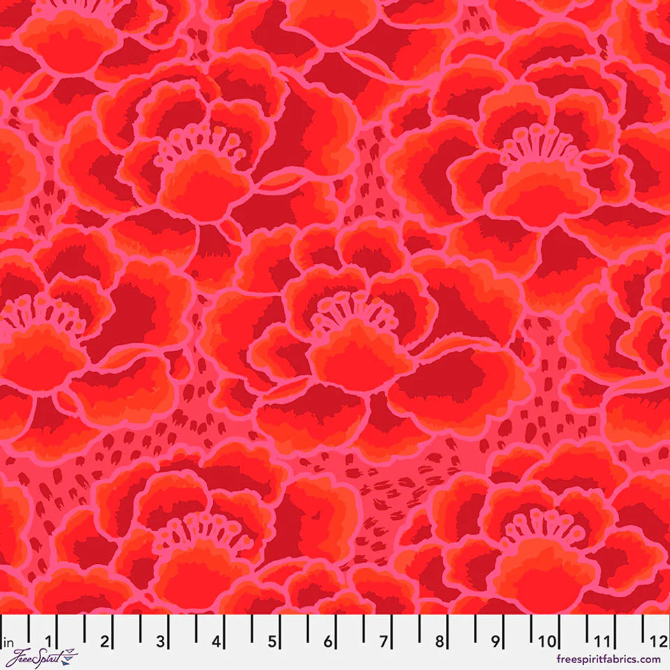 Free Spirit Kaffe Fassett PWGP197 Red Tonal Floral By The Yard
