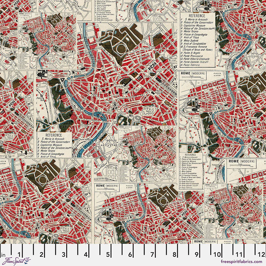 Free Spirit Palette PWTH223 Red Map By The Yard