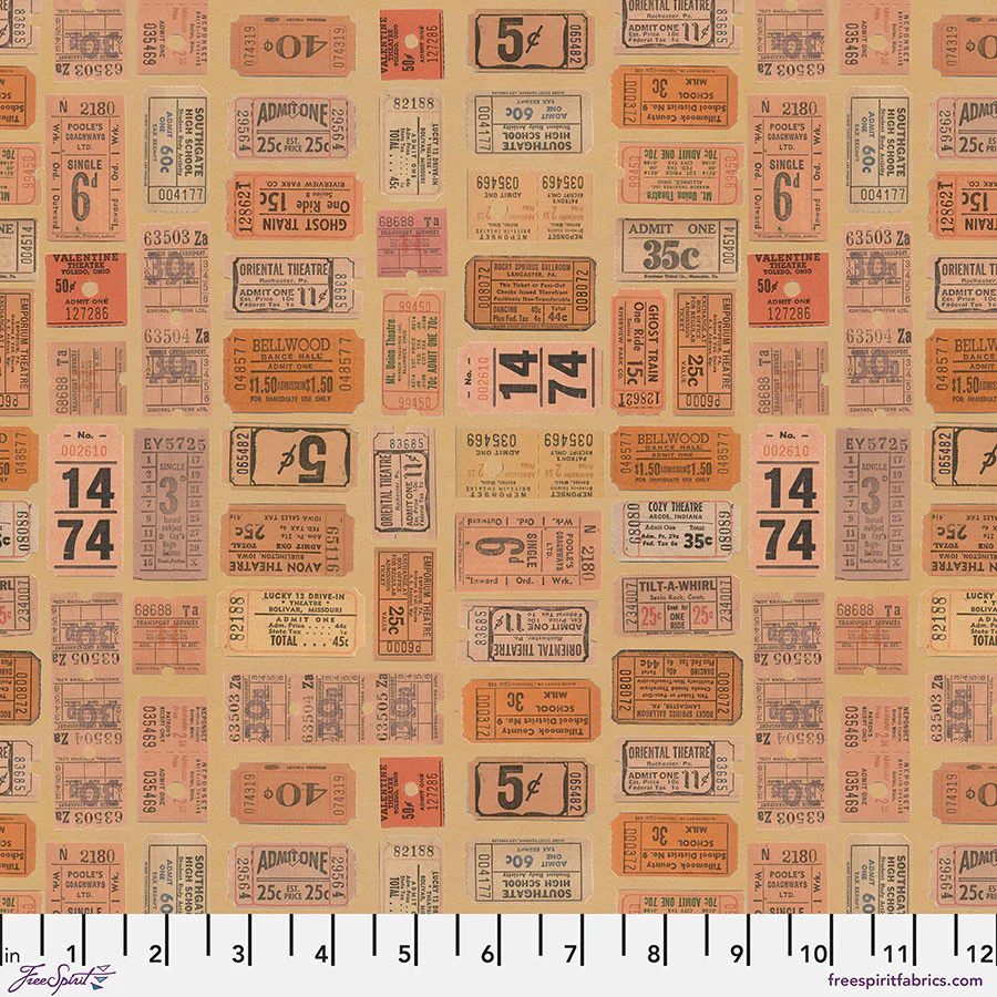 Free Spirit Palette PWTH232 Orange Tickets By The Yard