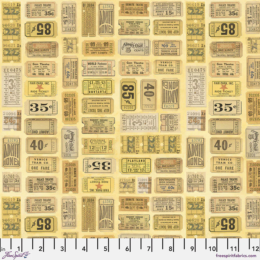 Free Spirit Palette PWTH242 Yellow Tickets By The Yard