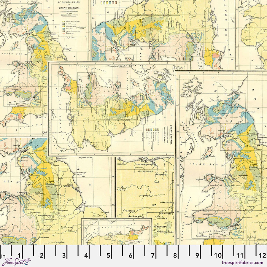 Free Spirit Palette PWTH243 Yellow Map By The Yard