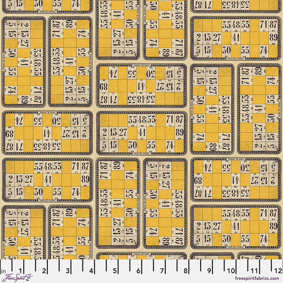Free Spirit Palette PWTH246 Yellow Numbers By The Yard