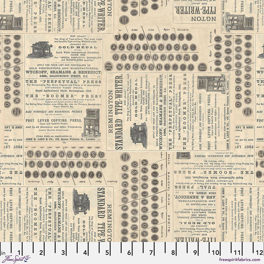 Free Spirit Palette PWTH254 Neutral Typewriter By The Yard