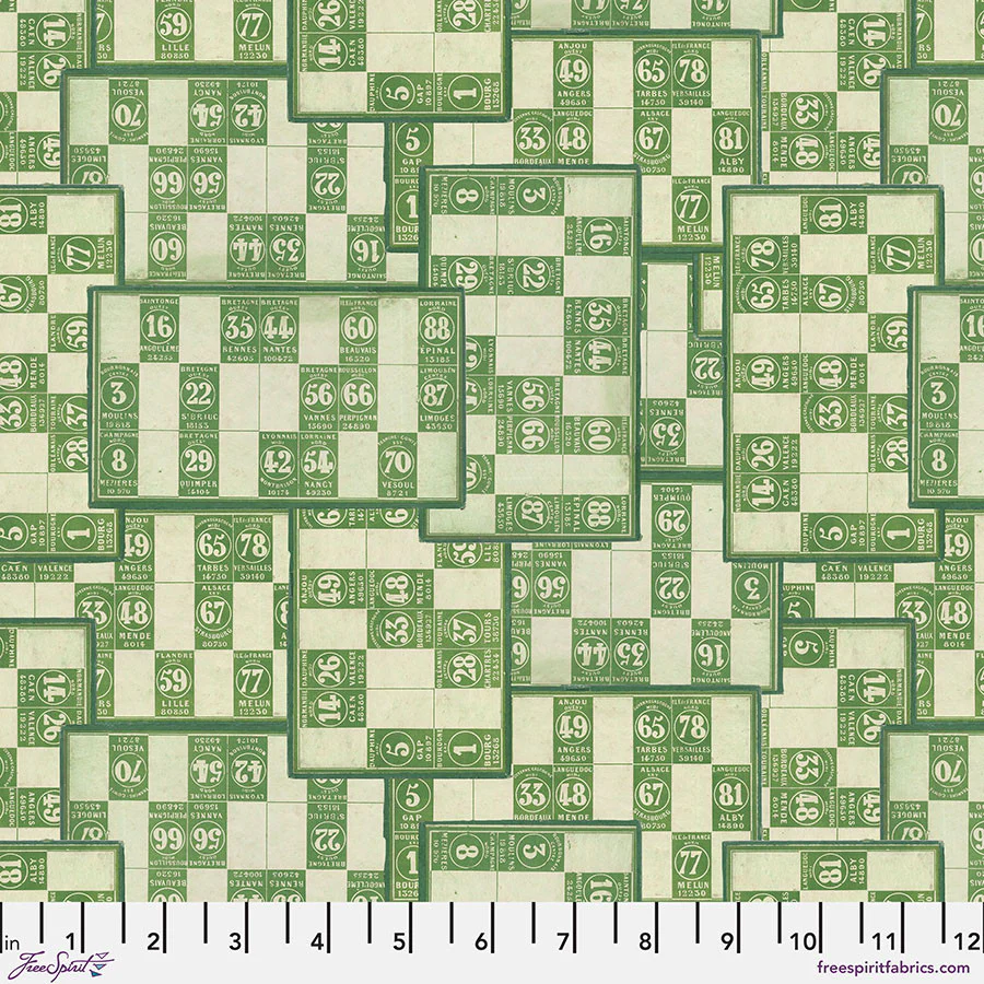 Free Spirit Palette PWTH266 Green Numbers By The Yard