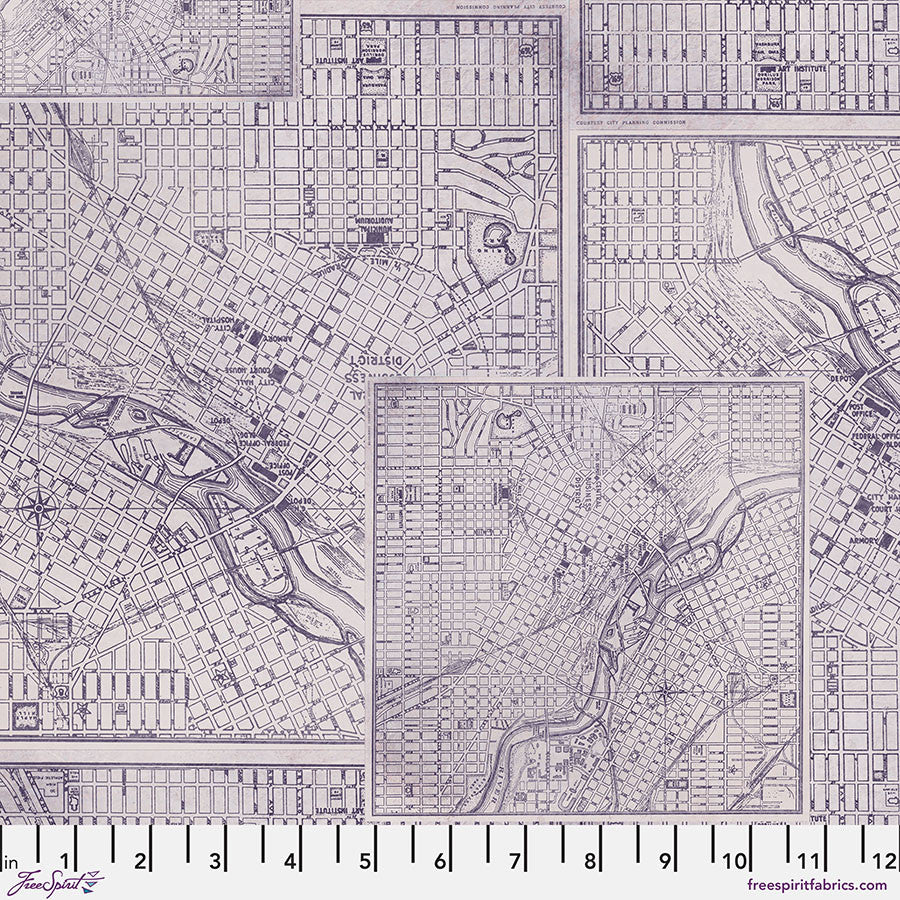 Free Spirit Palette PWTH303 Purple Map By The Yard