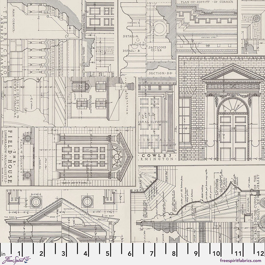 Free Spirit Palette PWTH317 Charcoal Schematics By The Yard