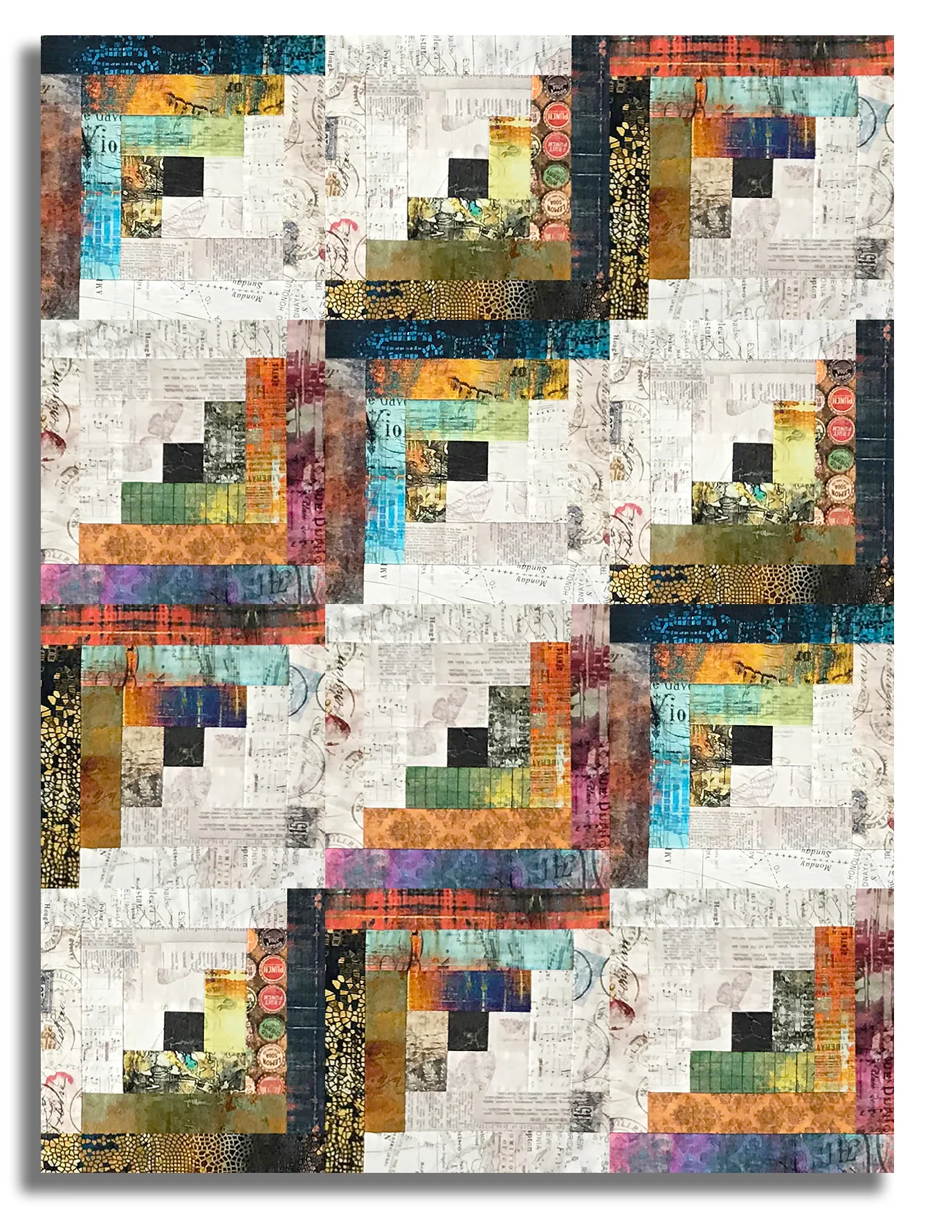Free Spirit Pre-cut 12 Block Log Cabin Quilt Kit - Abandoned - Image 4