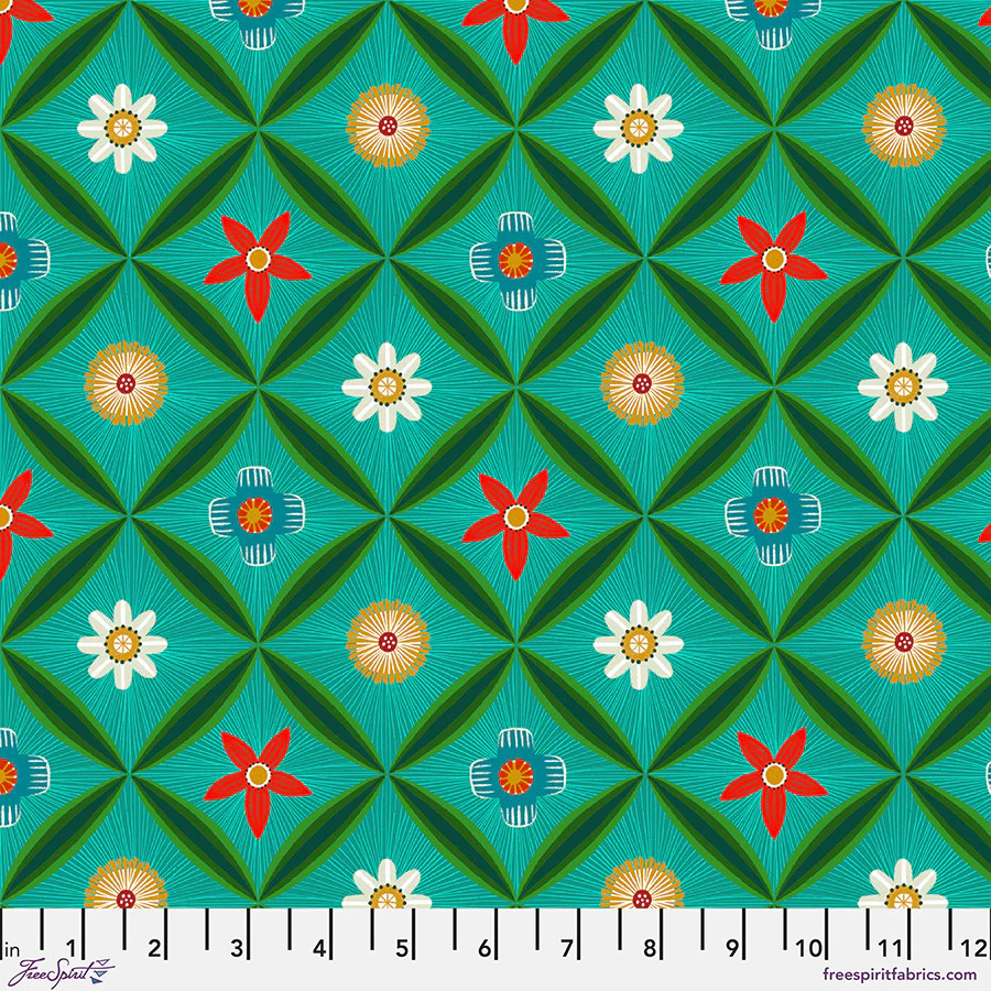 Free Spirit 12 Days Of Christmas PWCD134 Jade Daydreams By The Yard