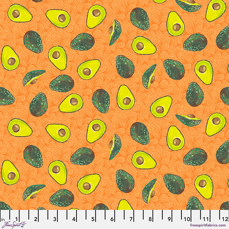 Free Spirit PWHG012 Orange Avacado Toss By The Yard