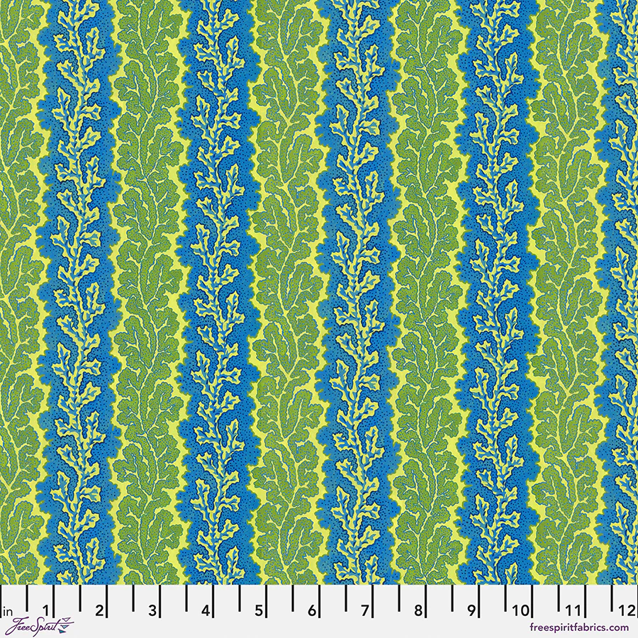 Free Spirit Utopia PWSL152 Green Coral Stripe By The Yard