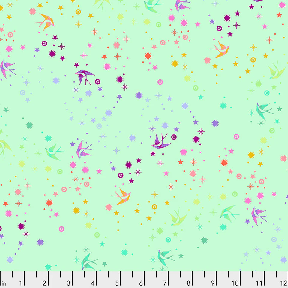 Free Spirit Tula's True Colors PWTP133 Mint Fairy Dust By The Yard