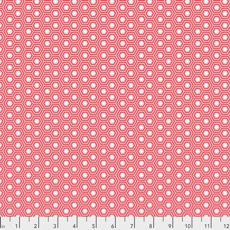 Free Spirit Tula's True Colors PWTP150 Flamingo Hexy By The Yard