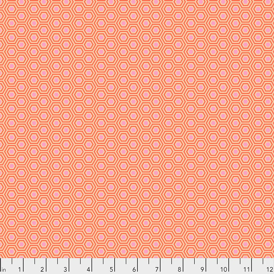 Free Spirit Tula's True Colors PWTP150 Peach Blossom Hexy By The Yard