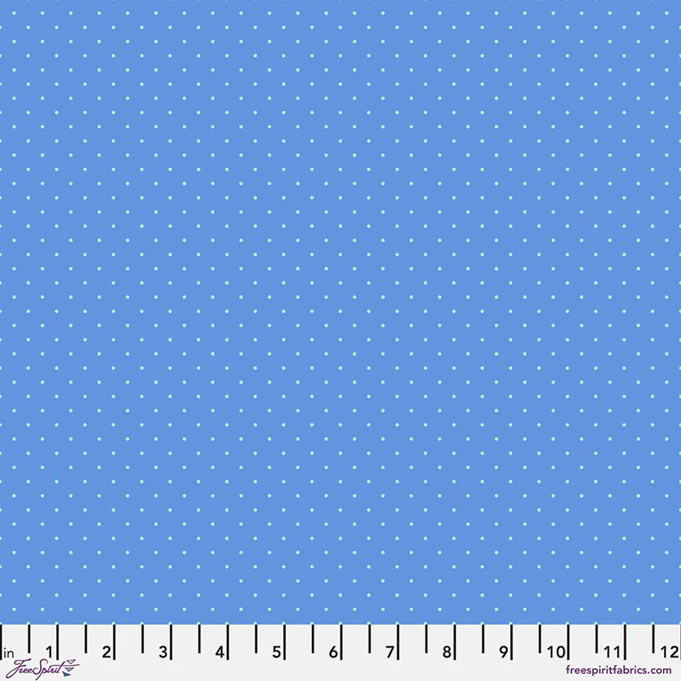 Free Spirit Tula's True Colors PWTP185 Bluebell Tiny Dots By The Yard