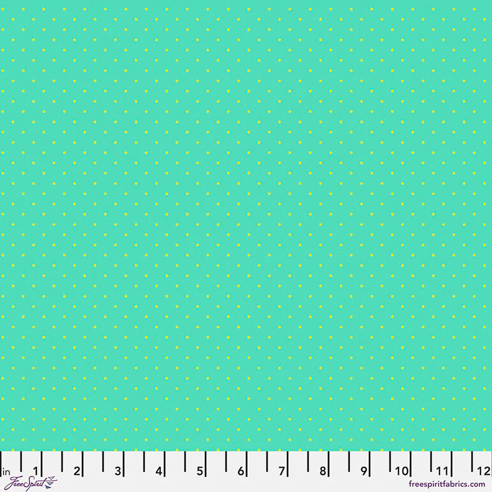 Free Spirit Tula's True Colors PWTP185 Peacock Tiny Dots By The Yard