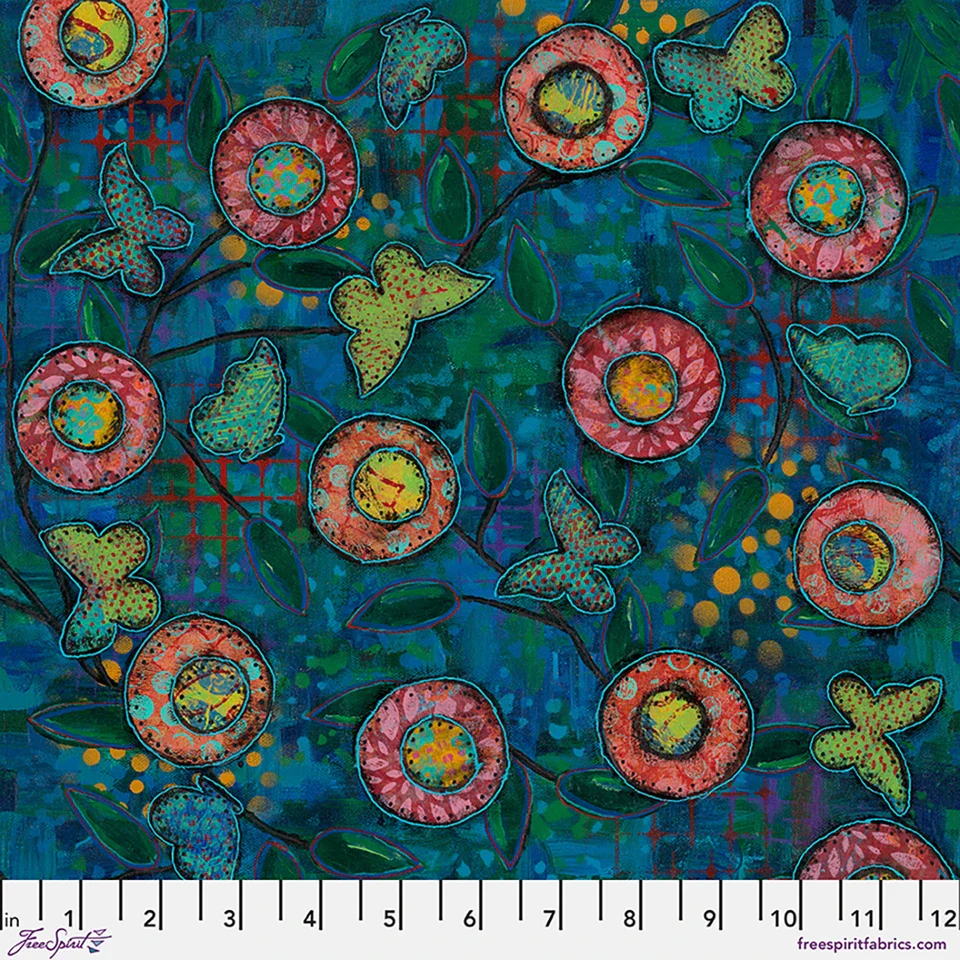 Free Spirit Wings Of Wonder PWSP114 Blue Tapestry By The Yard