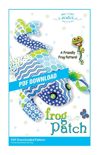 FROG PATCH - Me & My Sister Designs Pattern DIGITAL DOWNLOAD